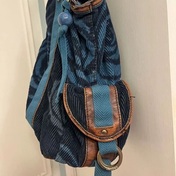 Marc by Marc Jacobs Blue and Brown Corduroy Tote Bag - Picture 4 of 7